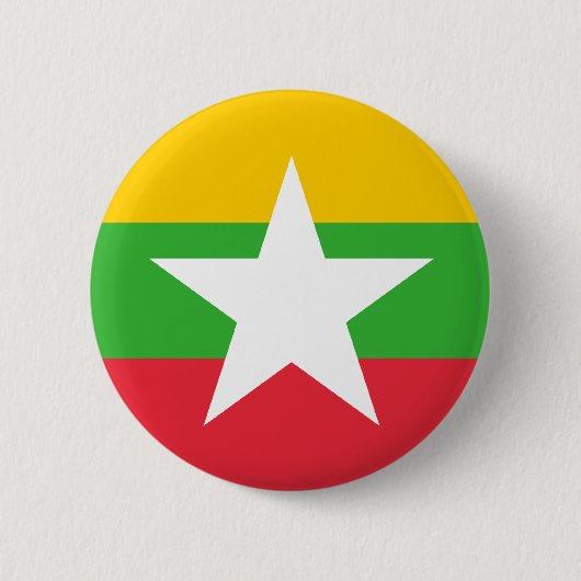 Birma vlag; Myanmar Ronde Button 5,7 Cm (Voorkant)