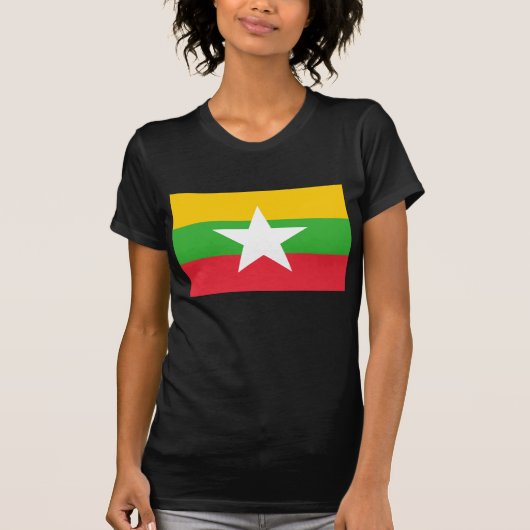Birma vlag; Myanmar T-shirt (Voorkant)