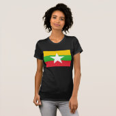Birma vlag; Myanmar T-shirt (Voorkant volledig)