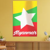 Birma-vliegposter Canvas Afdruk (Insitu (Woonkamer))
