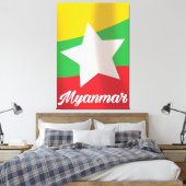 Birma-vliegposter Canvas Afdruk (Insitu (Slaapkamer))