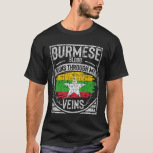 Birmaans bloed loopt door mijn zegen t-shirt