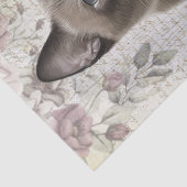 Birmaanse Bloemen Kat Kitten Tissuepapier (Detail)