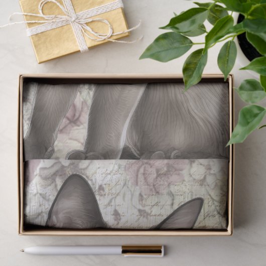 Birmaanse Bloemen Kat Kitten Tissuepapier (Geschenk)