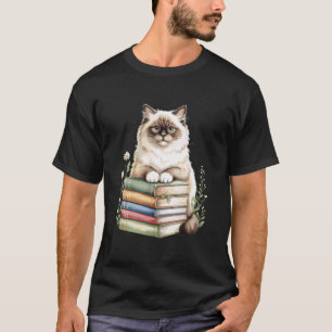 Birmaanse Boekenwurm Bloemen Boek Lezen Boeken Bir T-shirt