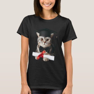 Birmaanse kat afstudeerceremonie muts afgestudeerd t-shirt