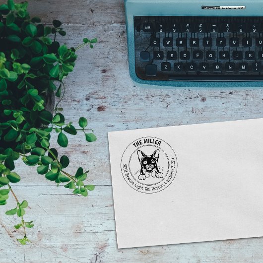 Birmaanse kat familie retour adres rubberstempel