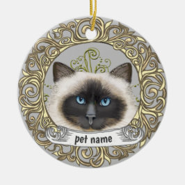 Birmaanse kat Herinneringssieraad Keramisch Ornament