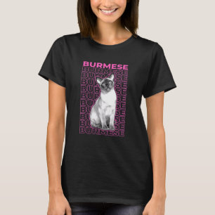 Birmaanse kat pastel esthetisch t-shirt