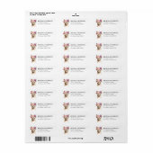 Birmaanse kat retouradreslabels etiket (Full Sheet)
