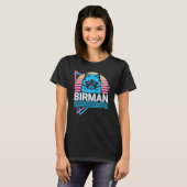 Birmaanse Kat Retro T-shirt (Voorkant volledig)
