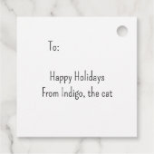 Birmaanse kat staren op Snowflake Ornamenten Gift  Bedankjes Labels (Achterkant)