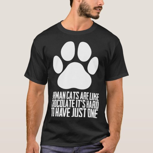 Birmaanse katten zijn als chocolade, het is moeili t-shirt (Voorkant)