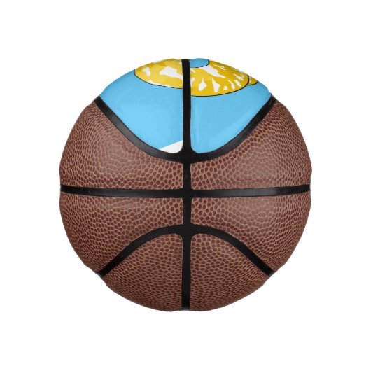Birmaanse python slang cartoon illustratie basketbal (Rechts)