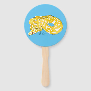 Birmaanse python slang cartoon illustratie handwaaier