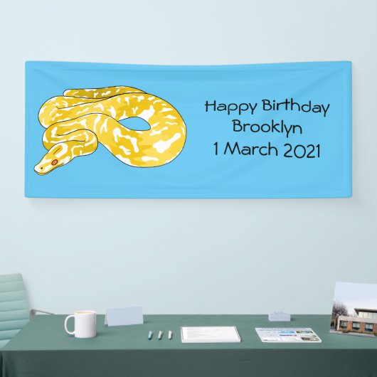 Birmaanse python slang cartoon illustratie  spandoek (Beurs)