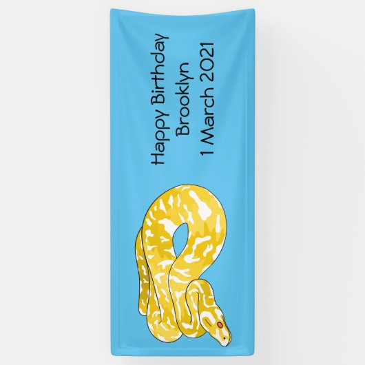 Birmaanse python slang cartoon illustratie  spandoek (Verticaal)