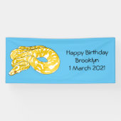 Birmaanse python slang cartoon illustratie spandoek (Horizontaal)