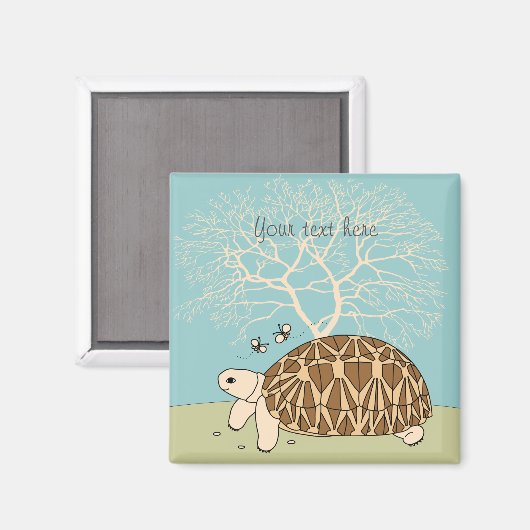 Birmaanse sterschildpad magneet (Voorkant / Achterkant)