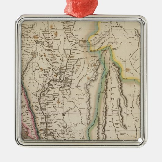 Birmah, Anam, Siam, Thailand Metalen Ornament (Voorkant)