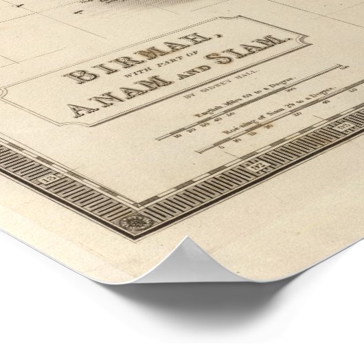 Birmah, Anam, Siam, Thailand Poster (Hoek)