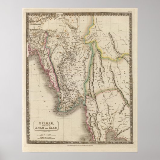 Birmah, Anam, Siam, Thailand Poster (Voorkant)