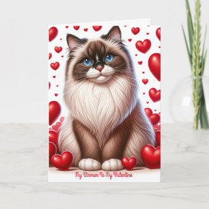 Birman Bliss: Valentijnsdag vakantie Kaart