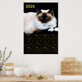 Birman Cat 2026 Calendar  Poster (Keuken)