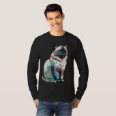 Birman Cat Breed Colorful Mom Lady T-shirt (Voorkant volledig)
