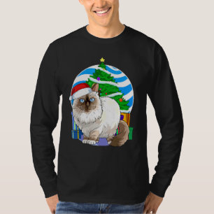 Birman Cat Cute Santa-kerstboomdecor T-shirt