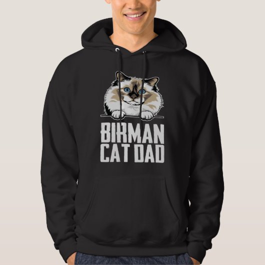Birman cat dad hoodie (Voorkant)