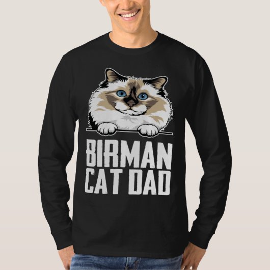 Birman cat dad t-shirt (Voorkant)