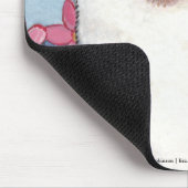 Birman Cat en Pink Flowers Cat Art Mousepad Muismat (Hoek)