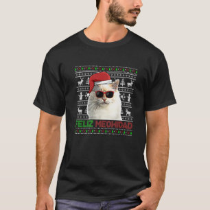 Birman Cat Feliz Meowidad Funny Kerstmis T-shirt