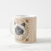 Birman Cat Fleur De Lis mok (Voorkant links)