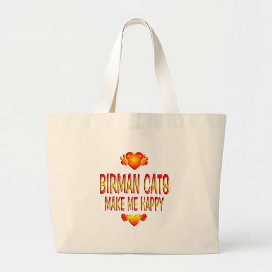 Birman Cat Grote Tote Bag (Voorkant)