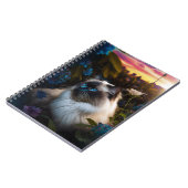 Birman Cat in City Garden op Sundown Notitieboek (Linkerzijde)