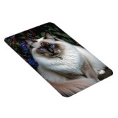 Birman Cat in de Garden Magnet Magneet (Rechterzijde)