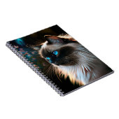 Birman Cat in Floral Oils Notitieboek (Rechterzijde)