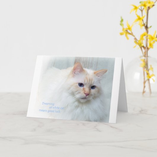 Birman Cat Kaart (Gele Bloem)