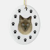 Birman Cat Keramisch Ornament (Rechts)