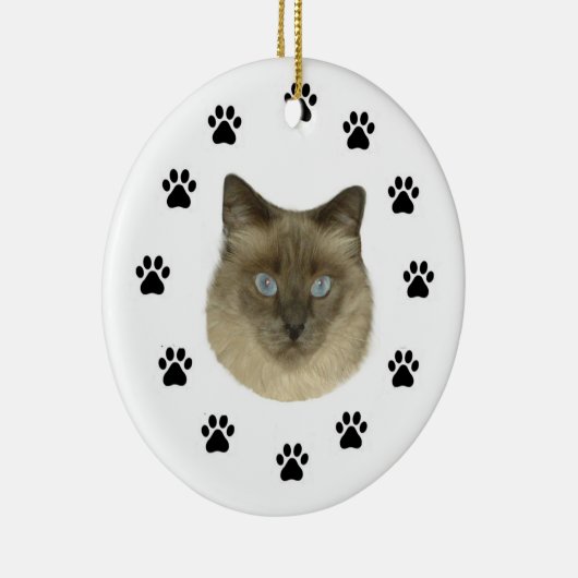 Birman Cat Keramisch Ornament (Rechts)