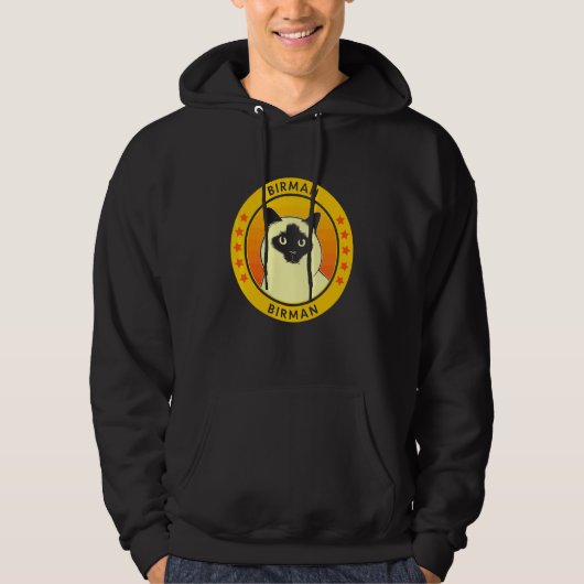 Birman Cat Portrait Hoodie (Voorkant)