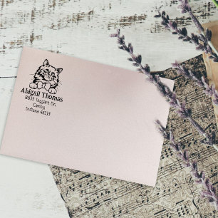 Birman Cat retouradres huisdier Rubberstempel