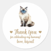 Birman Cat Wedding Favoriete Stickers (Voorkant)