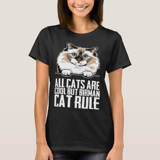 Birman cats  Birman kitten  Birman mother T-shirt (Voorkant)