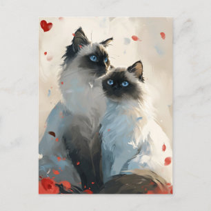 Birman Cats Valentijnsdag Briefkaart