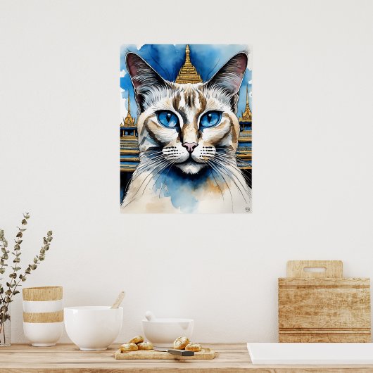 Birman Kat - Kat Art Print (Keuken)