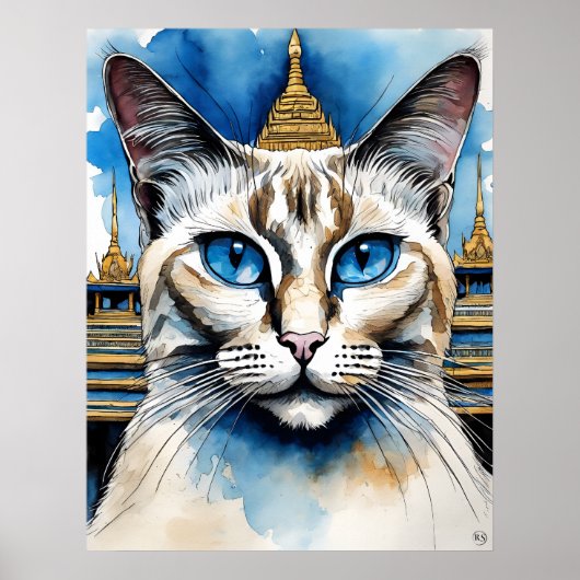 Birman Kat - Kat Art Print (Voorkant)