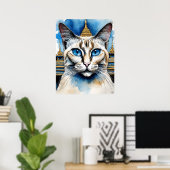 Birman Kat - Kat Art Print (Thuiskantoor)